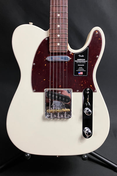 Fender American Professional II Telecaster Electric Guitar Olympic White w/ OHSC