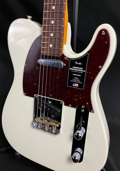 Fender American Professional II Telecaster Electric Guitar Olympic White w/ OHSC