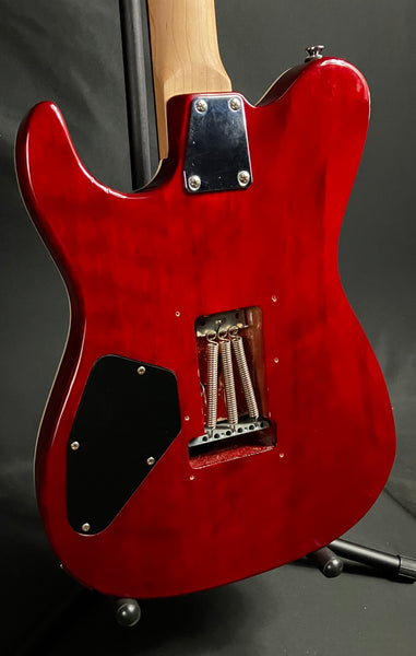 Grassroots Throbber Tele-Style Electric Guitar Quilted Trans Red Finish