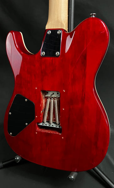 Grassroots Throbber Tele-Style Electric Guitar Quilted Trans Red Finish