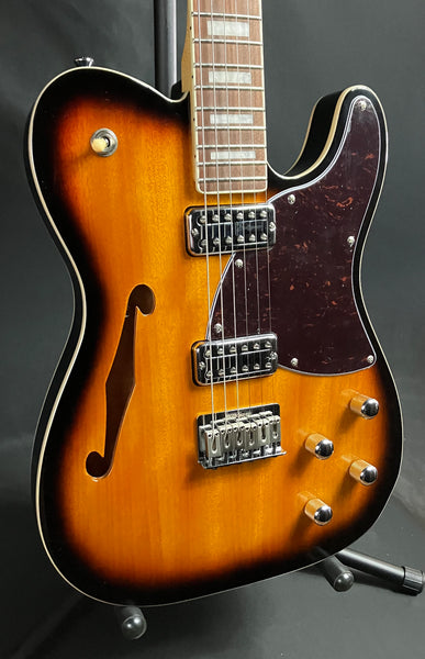 Vintage VRD850TS REVO Series 'Midline' Semi-Hollow Electric Guitar Tobacco Sunburst Finish