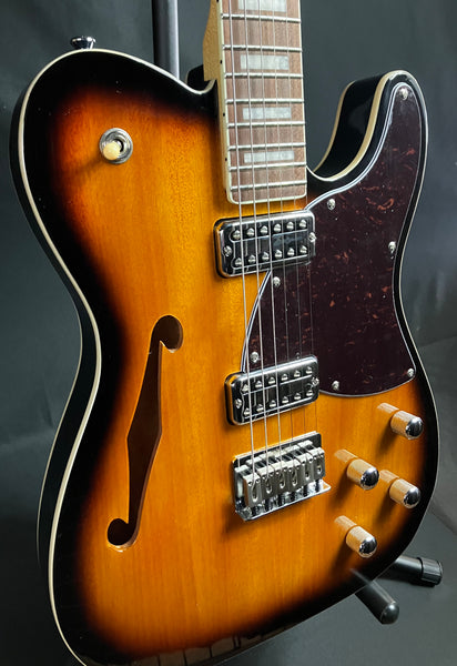 Vintage VRD850TS REVO Series 'Midline' Semi-Hollow Electric Guitar Tobacco Sunburst Finish