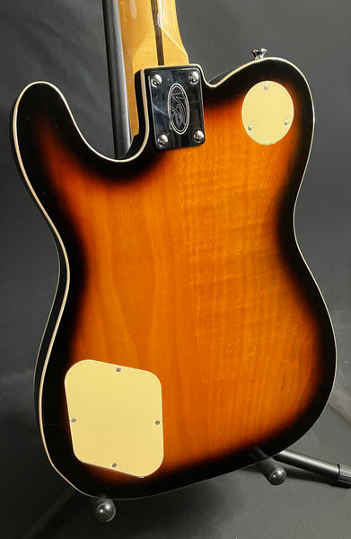 Vintage VRD850TS REVO Series 'Midline' Semi-Hollow Electric Guitar Tobacco Sunburst Finish