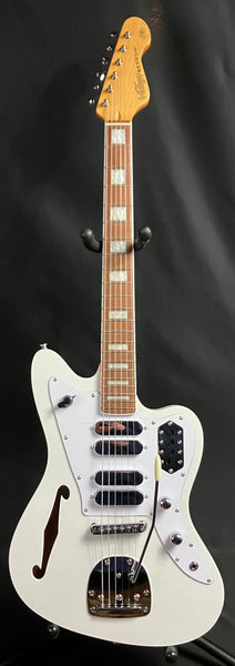 Vintage VRS654MW REVO Surfmaster Quad Electric Guitar Metallic White