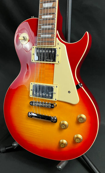 Vintage V100CS Reissued Series Electric Guitar Flamed Cherry Sunburst Finish