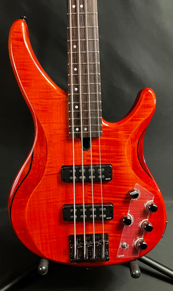 Yamaha TRBX604FM 4-String Bass Guitar Flamed Caramel Brown Finish (116)