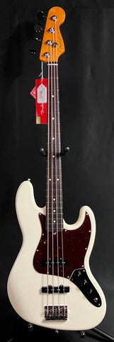 Fender American Professional II Jazz Bass 4-String Bass Guitar Olympic White w/ OHSC