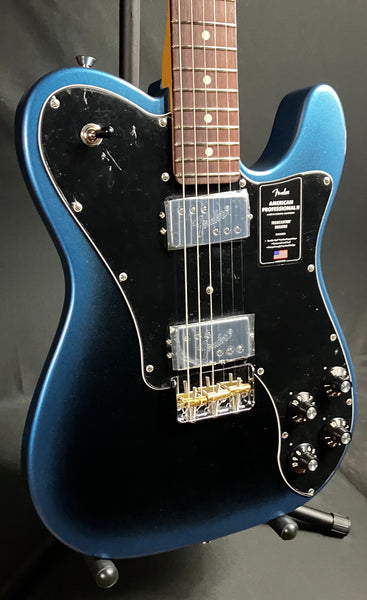 Fender American Professional II Telecaster Deluxe Electric Guitar Dark Night w/ OHSC (334)