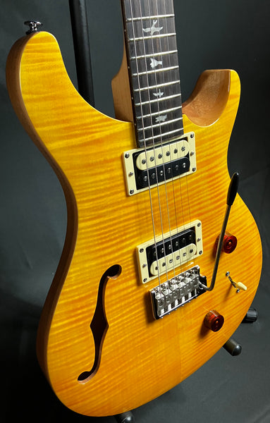 Paul Reed Smith PRS SE Custom 22 Semi-Hollow Electric Guitar Santana Yellow w/ Gig Bag