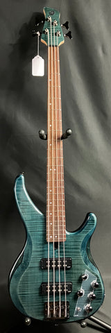 Yamaha TRBX604FM 4-String Bass Guitar Flamed Maple Indigo Blue Finish