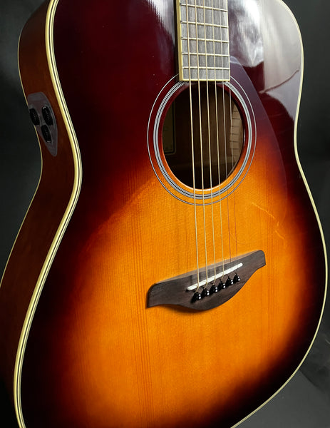 Yamaha FG-TA Transacoustic Dreadnought Acoustic-Electric Guitar Brown Sunburst