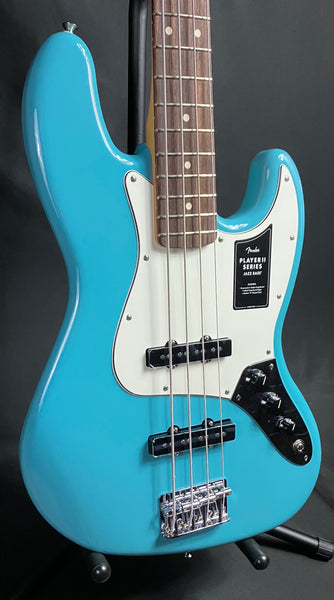 Fender Player II Jazz Bass 4-String Bass Guitar Aquatone Blue Finish