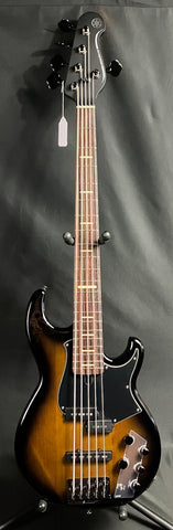 Yamaha BB735A Broad Bass 5-String Bass Guitar Dark Coffee Sunburst w/ Gig Bag (348)