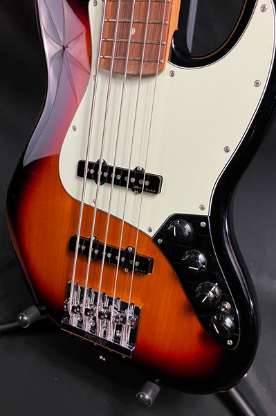 Fender Player Plus Active Jazz Bass V 5-String Bass Guitar 3-Tone Sunburst w/ Gig Bag