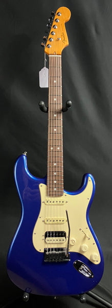 Fender American Ultra Stratocaster HSS Electric Guitar Cobra Blue w/ OHSC