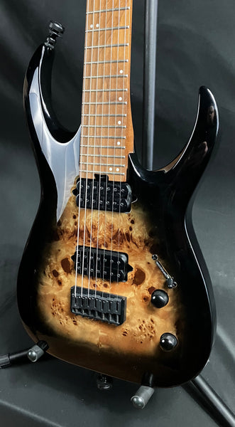 Jackson Pro Misha Mansoor HT7P Juggernaut 7-String Electric Guitar Black Burst Burl