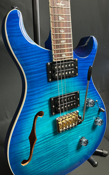 PRS SE Custom 24 Semi-Hollow Piezo Electric Guitar Lake Blue w/ Gig Bag (411)