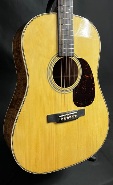 Martin Custom HD-28 12-Fret Figured Koa Dreadnought Acoustic Guitar Vintage Natural w/ Case