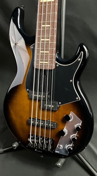 Yamaha BB735A Broad Bass 5-String Bass Guitar Dark Coffee Sunburst w/ Gig Bag (246)