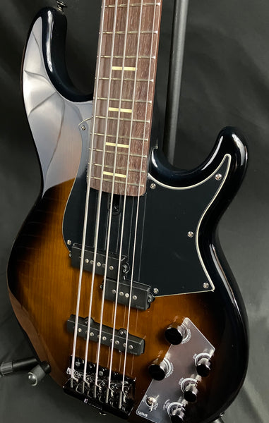 Yamaha BB735A Broad Bass 5-String Bass Guitar Dark Coffee Sunburst w/ Gig Bag (246)