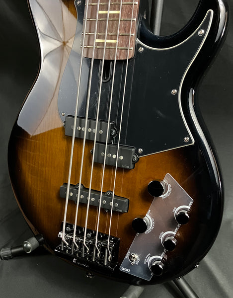 Yamaha BB735A Broad Bass 5-String Bass Guitar Dark Coffee Sunburst w/ Gig Bag (246)