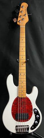 Sterling RAY25CA StingRay Classic 5-String Bass Guitar Olympic White Finish