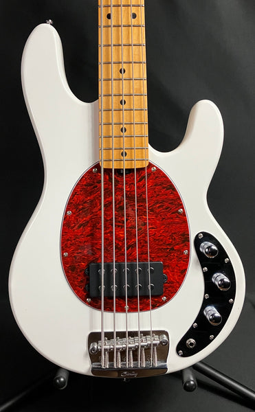 Sterling RAY25CA StingRay Classic 5-String Bass Guitar Olympic White Finish