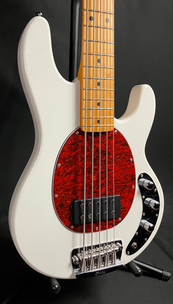 Sterling RAY25CA StingRay Classic 5-String Bass Guitar Olympic White Finish