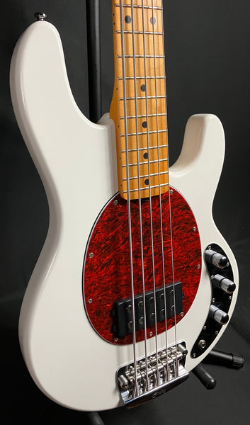 Sterling RAY25CA StingRay Classic 5-String Bass Guitar Olympic White Finish