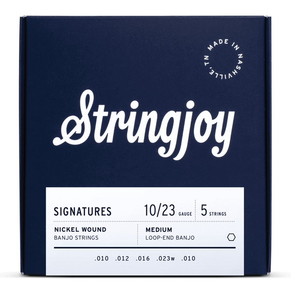 Stringjoy NW1023 Signatures Banjo String Set Nickel Wound 10-23