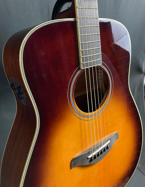 Yamaha FG-TA Transacoustic Dreadnought Acoustic-Electric Guitar Brown Sunburst